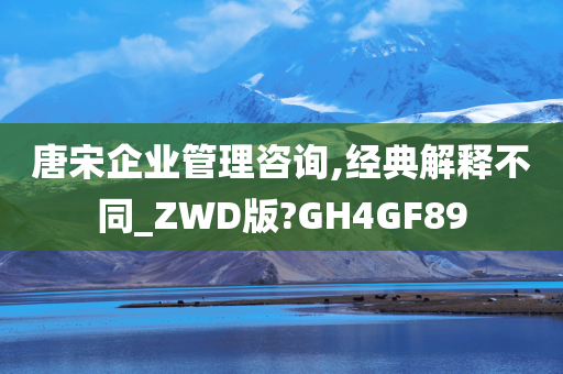 唐宋企业管理咨询,经典解释不同_ZWD版?GH4GF89