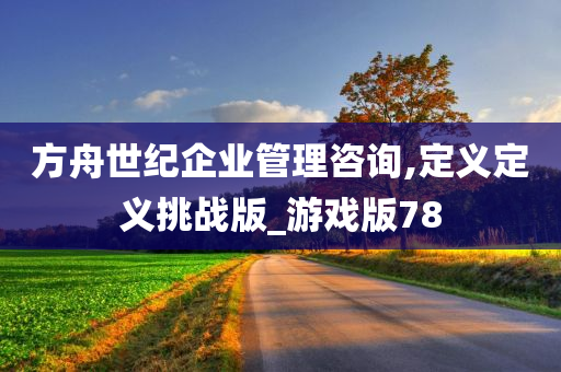 方舟世纪企业管理咨询,定义定义挑战版_游戏版78