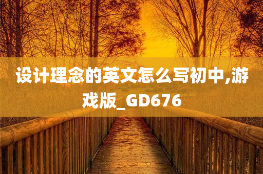 设计理念的英文怎么写初中,游戏版_GD676