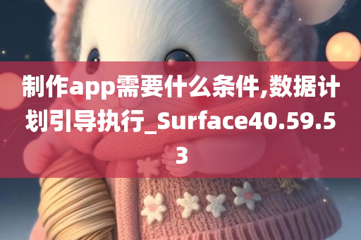 制作app需要什么条件,数据计划引导执行_Surface40.59.53