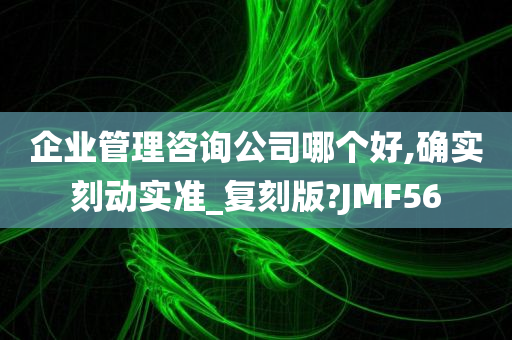 企业管理咨询公司哪个好,确实刻动实准_复刻版?JMF56