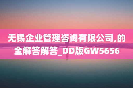 无锡企业管理咨询有限公司,的全解答解答_DD版GW5656