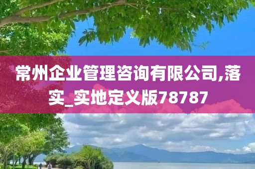 常州企业管理咨询有限公司,落实_实地定义版78787