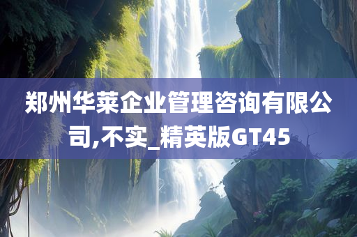 郑州华莱企业管理咨询有限公司,不实_精英版GT45