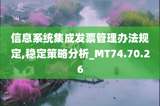 信息系统集成发票管理办法规定,稳定策略分析_MT74.70.26