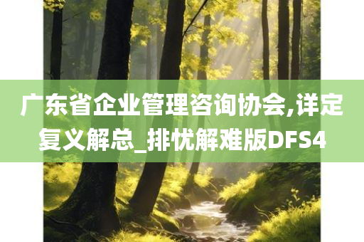 广东省企业管理咨询协会,详定复义解总_排忧解难版DFS4