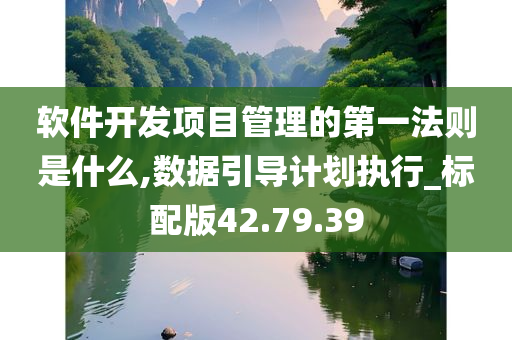 软件开发项目管理的第一法则是什么,数据引导计划执行_标配版42.79.39