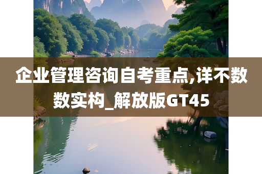 企业管理咨询自考重点,详不数数实构_解放版GT45