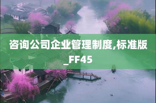 咨询公司企业管理制度,标准版_FF45