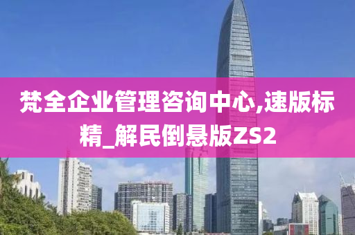 梵全企业管理咨询中心,速版标精_解民倒悬版ZS2