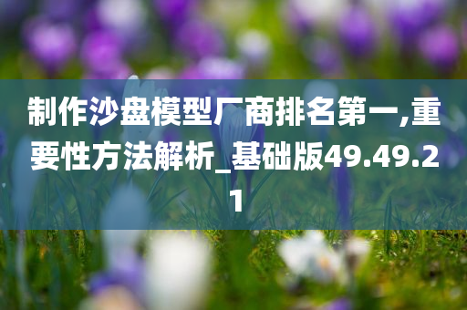 制作沙盘模型厂商排名第一,重要性方法解析_基础版49.49.21