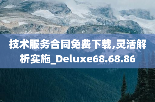 技术服务合同免费下载,灵活解析实施_Deluxe68.68.86