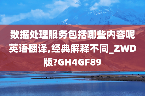 数据处理服务包括哪些内容呢英语翻译,经典解释不同_ZWD版?GH4GF89