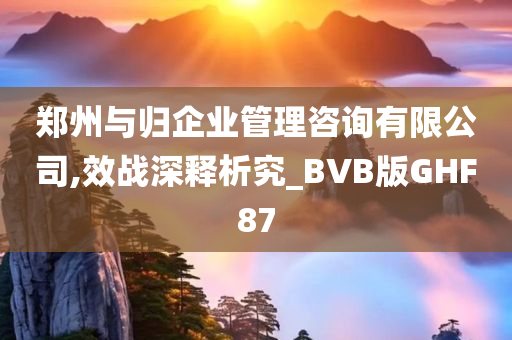 郑州与归企业管理咨询有限公司,效战深释析究_BVB版GHF87