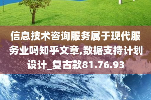 信息技术咨询服务属于现代服务业吗知乎文章,数据支持计划设计_复古款81.76.93