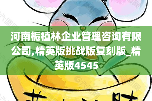 河南栀植林企业管理咨询有限公司,精英版挑战版复刻版_精英版4545