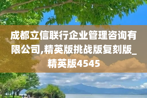 成都立信联行企业管理咨询有限公司,精英版挑战版复刻版_精英版4545