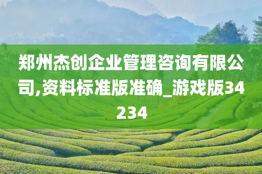 郑州杰创企业管理咨询有限公司,资料标准版准确_游戏版34234