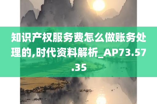 知识产权服务费怎么做账务处理的,时代资料解析_AP73.57.35