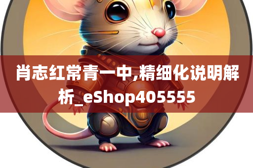 肖志红常青一中,精细化说明解析_eShop405555