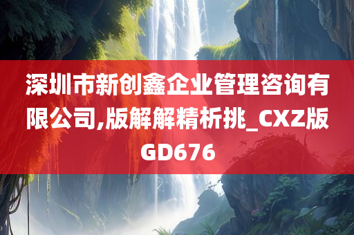 深圳市新创鑫企业管理咨询有限公司,版解解精析挑_CXZ版GD676