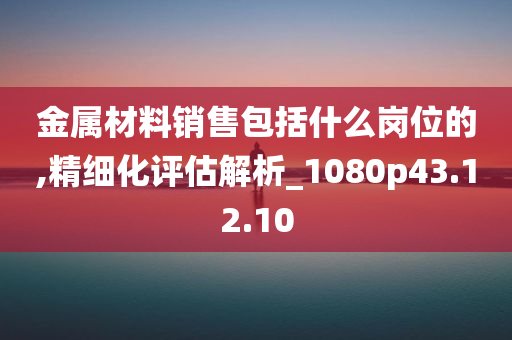 金属材料销售包括什么岗位的,精细化评估解析_1080p43.12.10