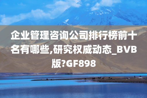 企业管理咨询公司排行榜前十名有哪些,研究权威动态_BVB版?GF898