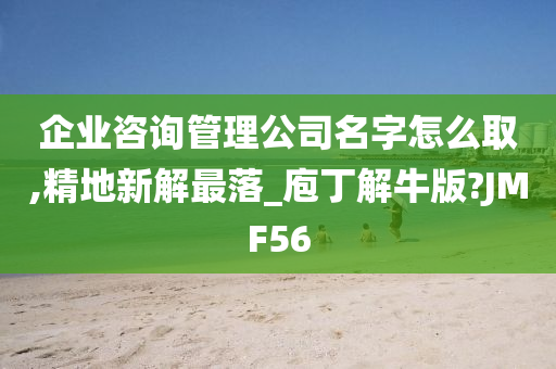 企业咨询管理公司名字怎么取,精地新解最落_庖丁解牛版?JMF56