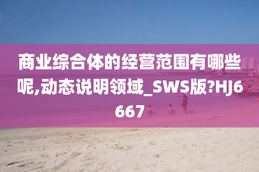 商业综合体的经营范围有哪些呢,动态说明领域_SWS版?HJ6667