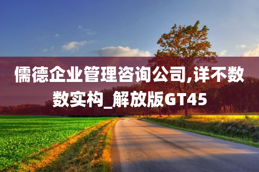 儒德企业管理咨询公司,详不数数实构_解放版GT45