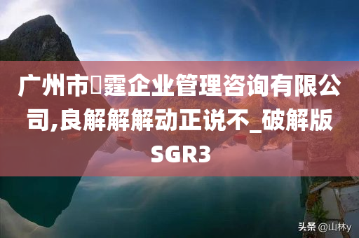 广州市璟霆企业管理咨询有限公司,良解解解动正说不_破解版SGR3