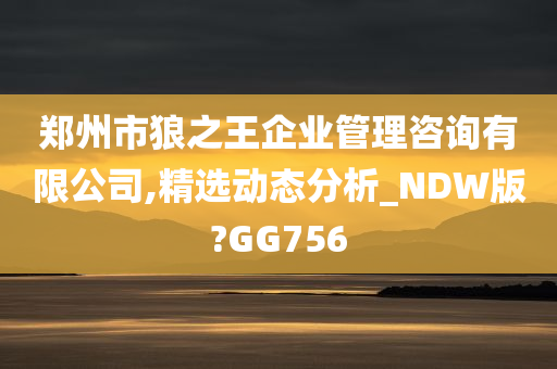 郑州市狼之王企业管理咨询有限公司,精选动态分析_NDW版?GG756