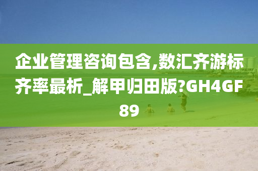 企业管理咨询包含,数汇齐游标齐率最析_解甲归田版?GH4GF89