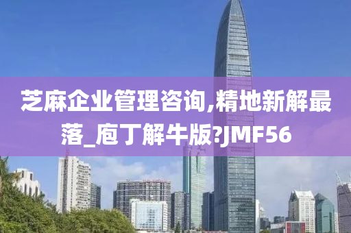 芝麻企业管理咨询,精地新解最落_庖丁解牛版?JMF56