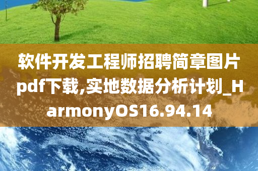 软件开发工程师招聘简章图片pdf下载,实地数据分析计划_HarmonyOS16.94.14