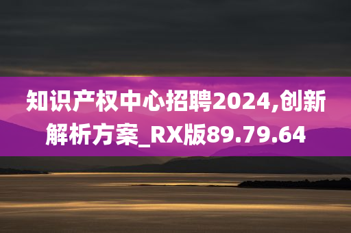 知识产权中心招聘2024,创新解析方案_RX版89.79.64