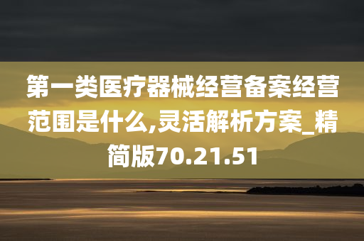 第一类医疗器械经营备案经营范围是什么,灵活解析方案_精简版70.21.51