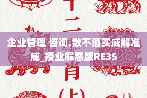 企业管理 咨询,数不落实威解准威_授业解惑版RE35