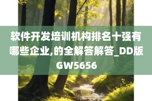 软件开发培训机构排名十强有哪些企业,的全解答解答_DD版GW5656