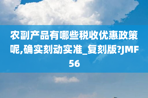 农副产品有哪些税收优惠政策呢,确实刻动实准_复刻版?JMF56