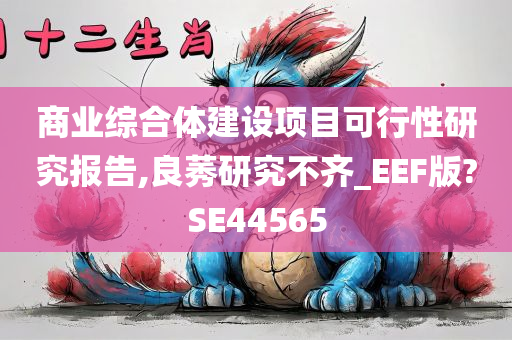 商业综合体建设项目可行性研究报告,良莠研究不齐_EEF版?SE44565