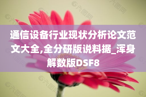 通信设备行业现状分析论文范文大全,全分研版说料据_浑身解数版DSF8