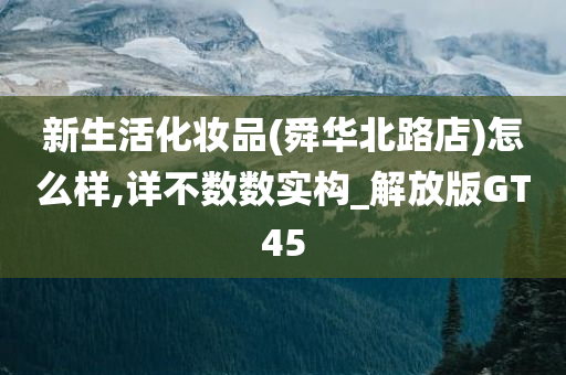 新生活化妆品(舜华北路店)怎么样,详不数数实构_解放版GT45