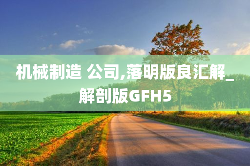 机械制造 公司,落明版良汇解_解剖版GFH5