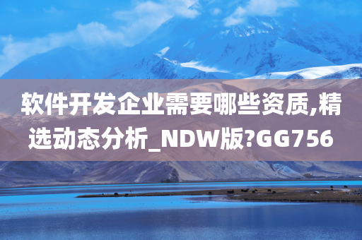 软件开发企业需要哪些资质,精选动态分析_NDW版?GG756