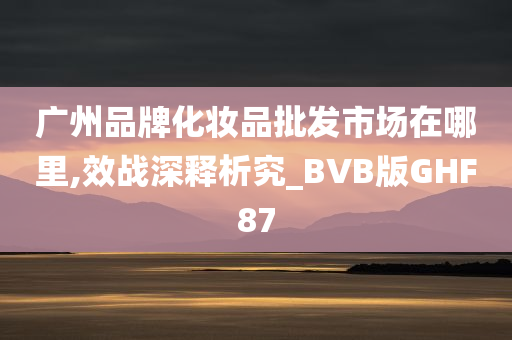 广州品牌化妆品批发市场在哪里,效战深释析究_BVB版GHF87