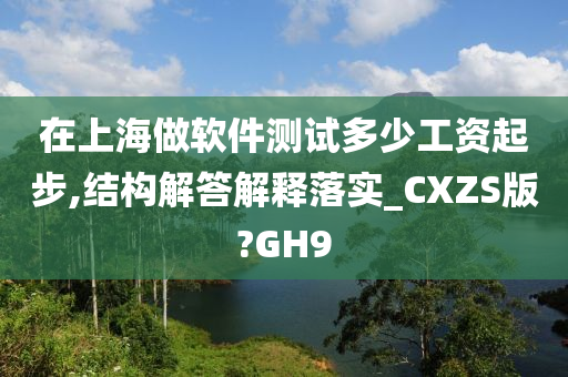 在上海做软件测试多少工资起步,结构解答解释落实_CXZS版?GH9