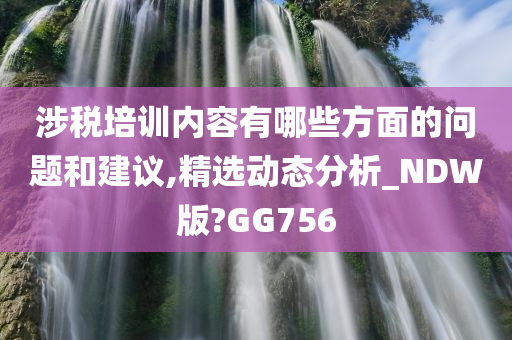 涉税培训内容有哪些方面的问题和建议,精选动态分析_NDW版?GG756