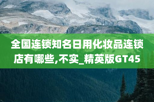 全国连锁知名日用化妆品连锁店有哪些,不实_精英版GT45