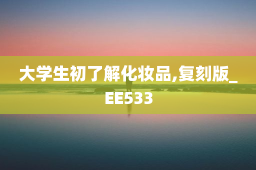 大学生初了解化妆品,复刻版_EE533